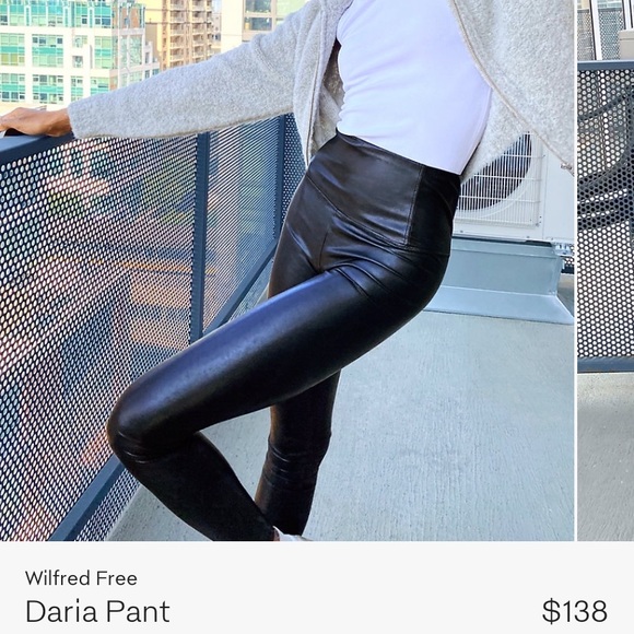 Aritzia Wilfred faux leather leggings Daria XS - Picture 3 of 10